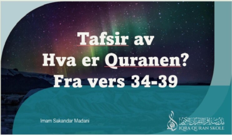 Dars 12, Tafsir av Surah Baqarah fra vers 34-38